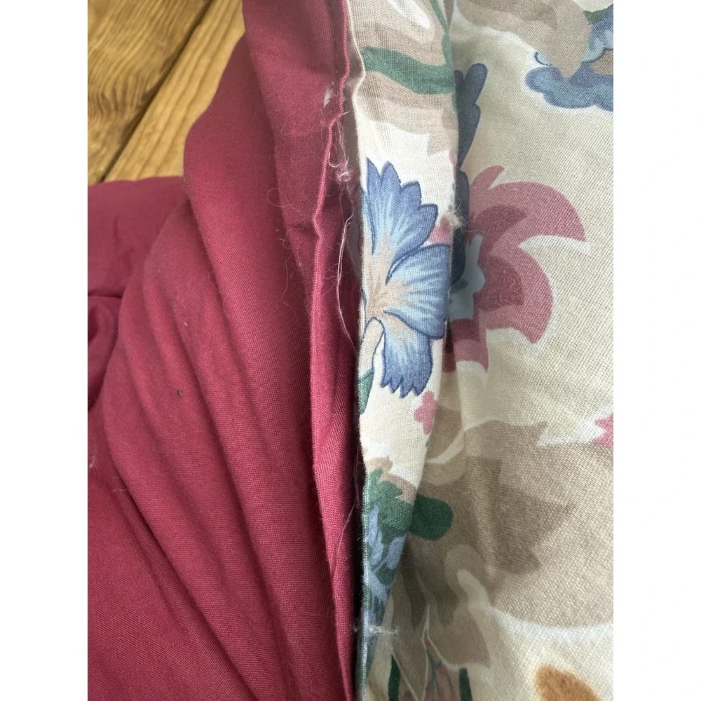 Vintage Thomasville Queen Size Multicolor Cottage Floral Comforter & Shams